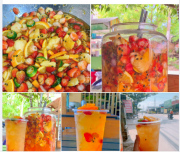Hướng dẫn cách làm trái cây cho món trà trái cây nhiệt đới hot rần rần