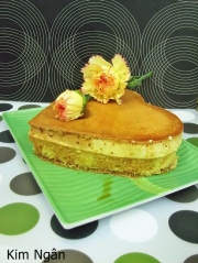 Bánh gato kem caramen - Flan sponge cake - Độc đáo cho ngày Valentine