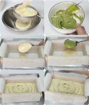 Công thức và hướng dẫn cách làm Matcha Marble Chiffon - Chiffon trà xanh
