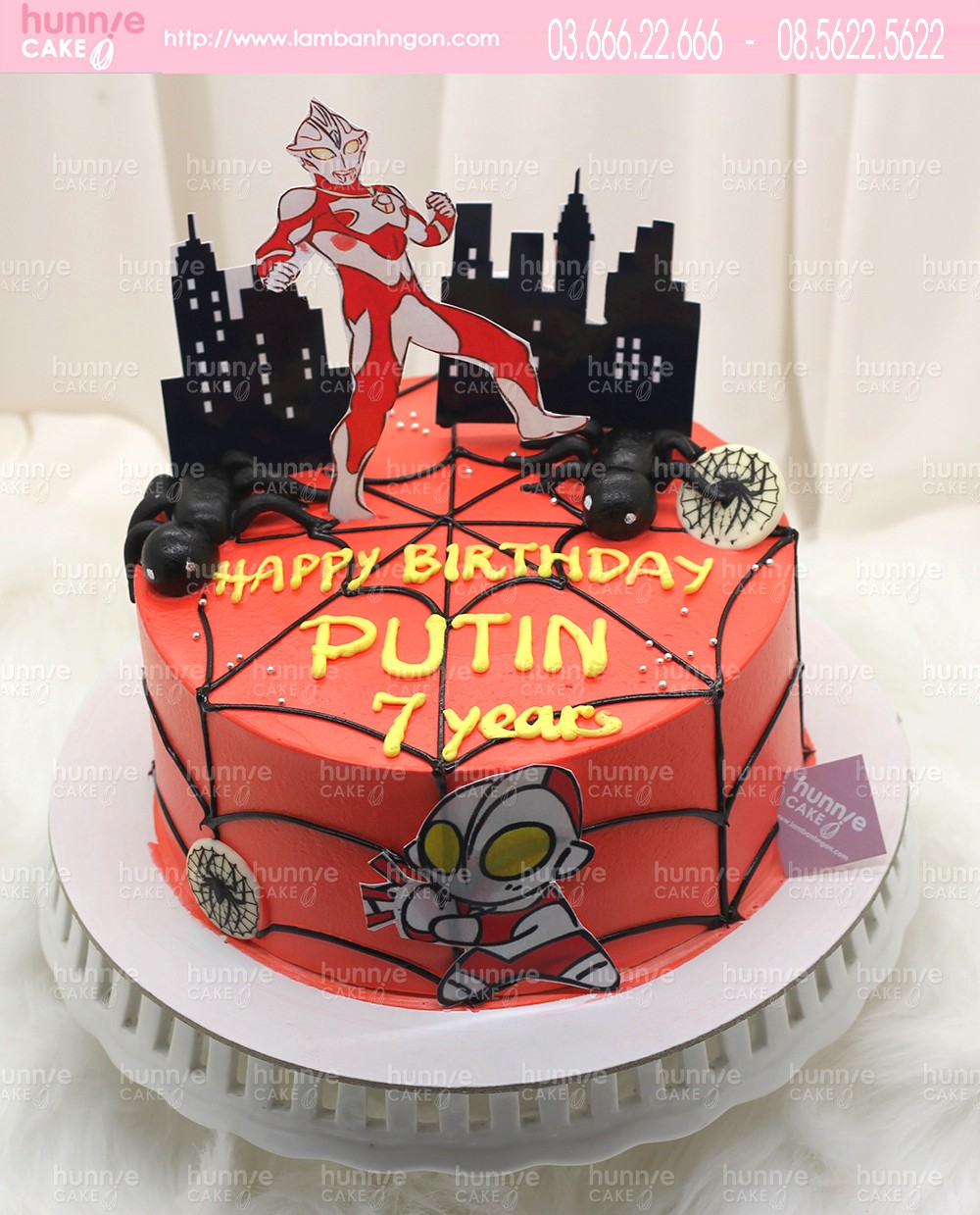 Bánh sinh nhật rau câu 4D Mạng nhện & Spider man - Gelli - G0222002