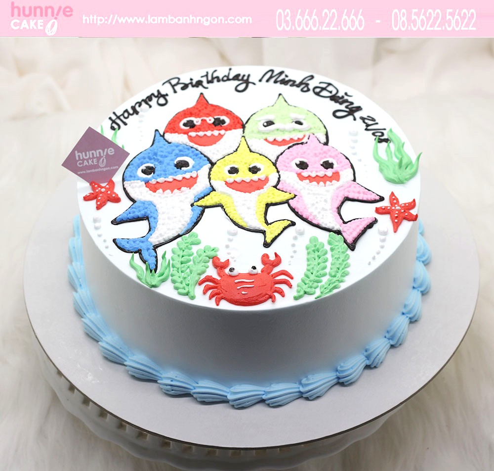 Bánh sinh nhật baby shark cá mập vui nhộn tặng bé 7847 - Bánh sinh ...