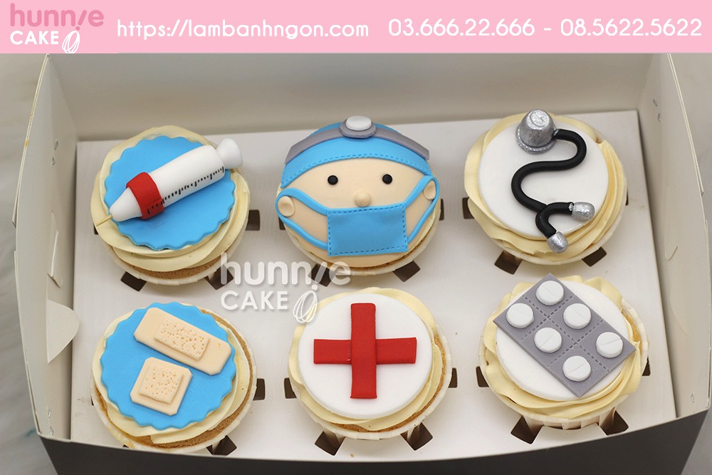 Bánh cupcake sinh nhật tặng bác sĩ, y tá, điều dưỡng đẹp ý nghĩa 8541 - Bánh ngon đẹp