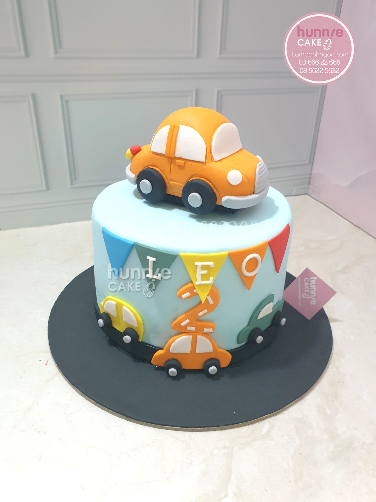 Bánh fondant sinh nhật xe ô tô pí po pí pop đẹp tặng bé trai 10835 - Bánh ngon đẹp