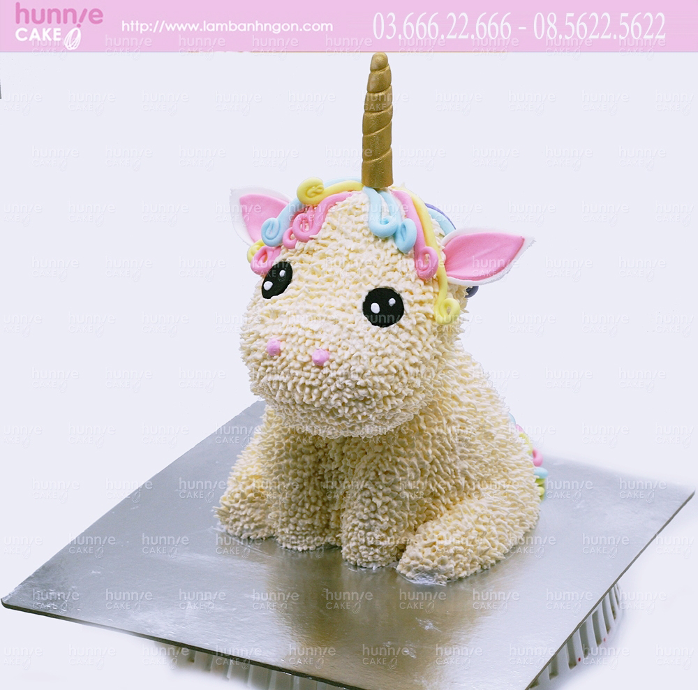 Bánh gato sinh nhật 3d dựng hình ngựa một sừng Unicorn - kỳ lân ...