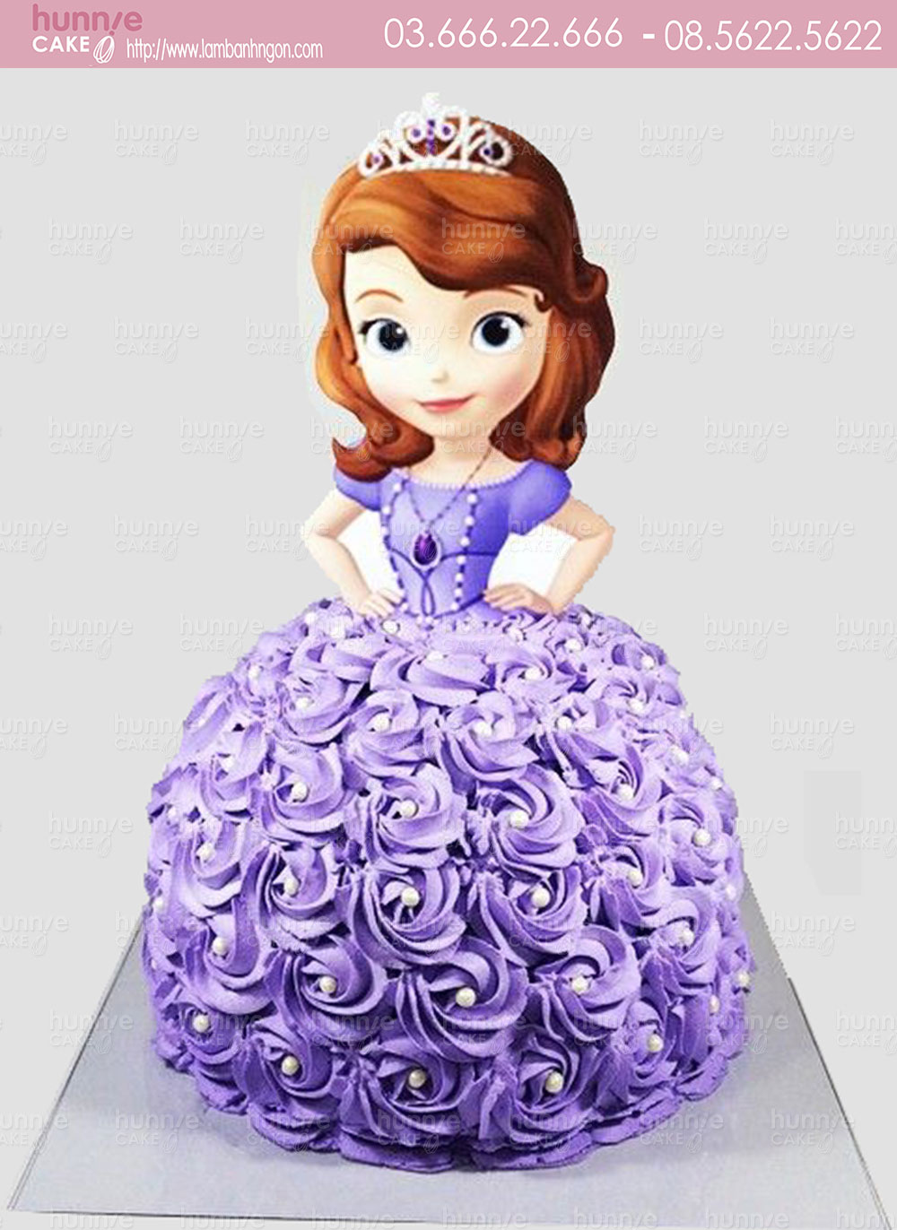 Bánh sinh nhật Sofia công chúa đệ nhất xinh đẹp trong chiếc váy tím 7679 -  Bánh sinh nhật, kỷ niệm