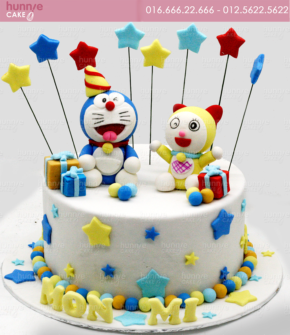 Bánh gato sinh nhật hai anh em Doremon và Doremi vui sinh nhật ...