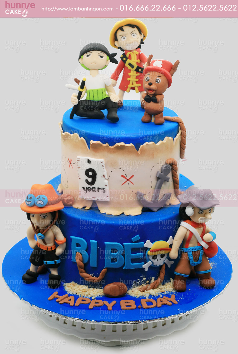 Bánh sinh nhật in hình phim One Piece ăn được độc đáo tặng bé trai  Bánh  Kem Ngộ Nghĩnh
