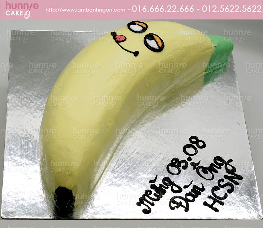 Bánh gato sinh nhật quả chuối vàng biết cười 4005 - Bánh sinh nhật ...