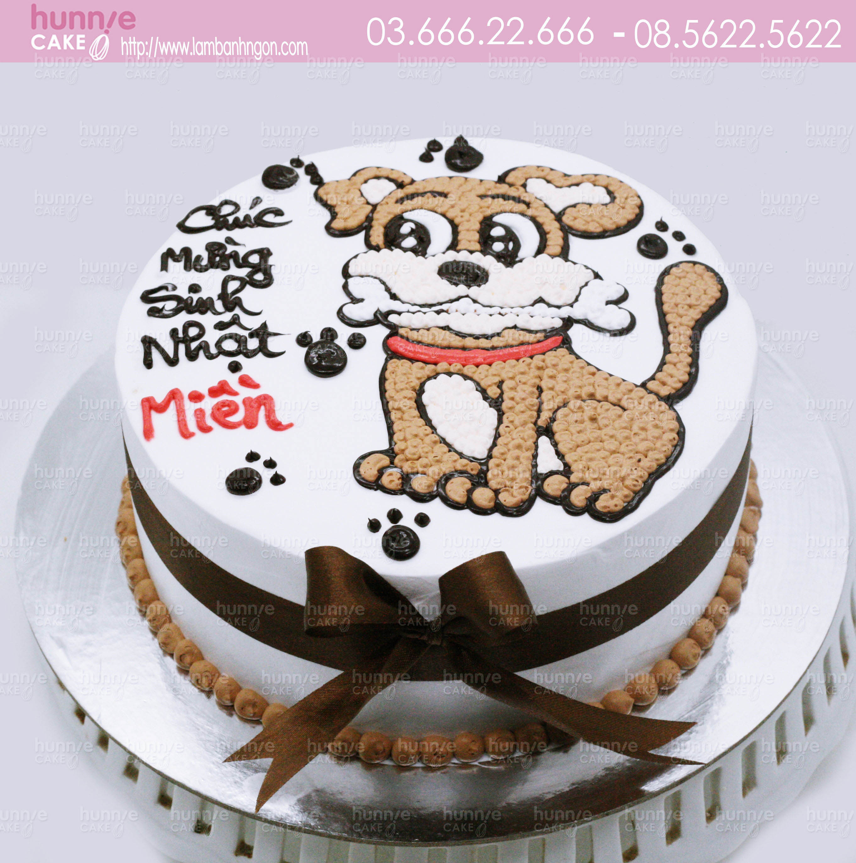 Bánh gato sinh nhật chó Pug ngộ nghĩnh cho các bé tuổi Tuất 5665 - Bánh  sinh nhật, kỷ niệm