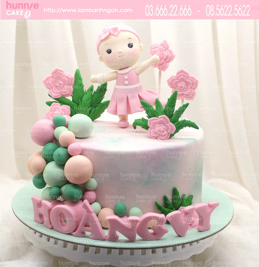Bánh sinh nhật 1 tuổi bé gái đẹp nhất tặng công chúa của bố mẹ 7430 - Bánh ngon đẹp