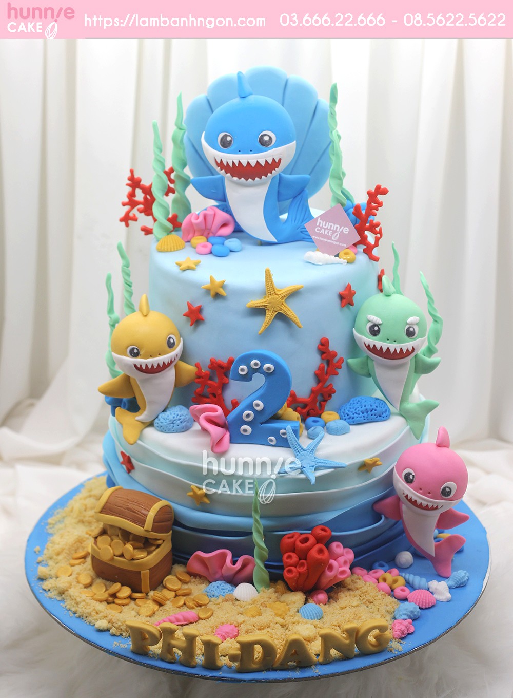 Bánh sinh nhật Baby Shark vui nhộn đẹp nhất dành tặng bé 8539  Bánh sinh  nhật kỷ niệm