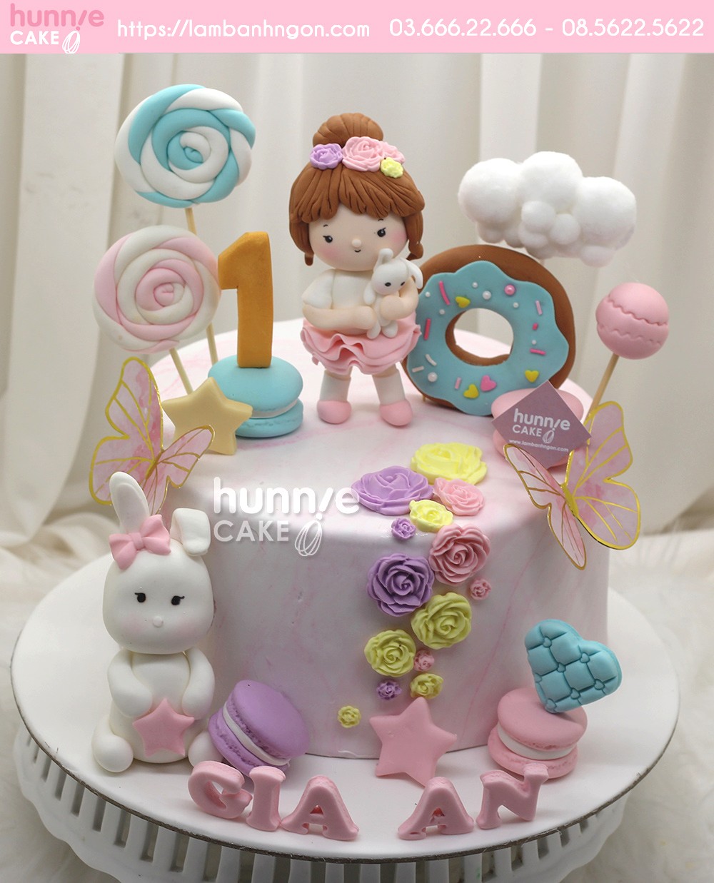 Bánh sinh nhật bé gái 1 tuổi xinh đẹp ngọt ngào nhất 8534 - Bánh ngon đẹp