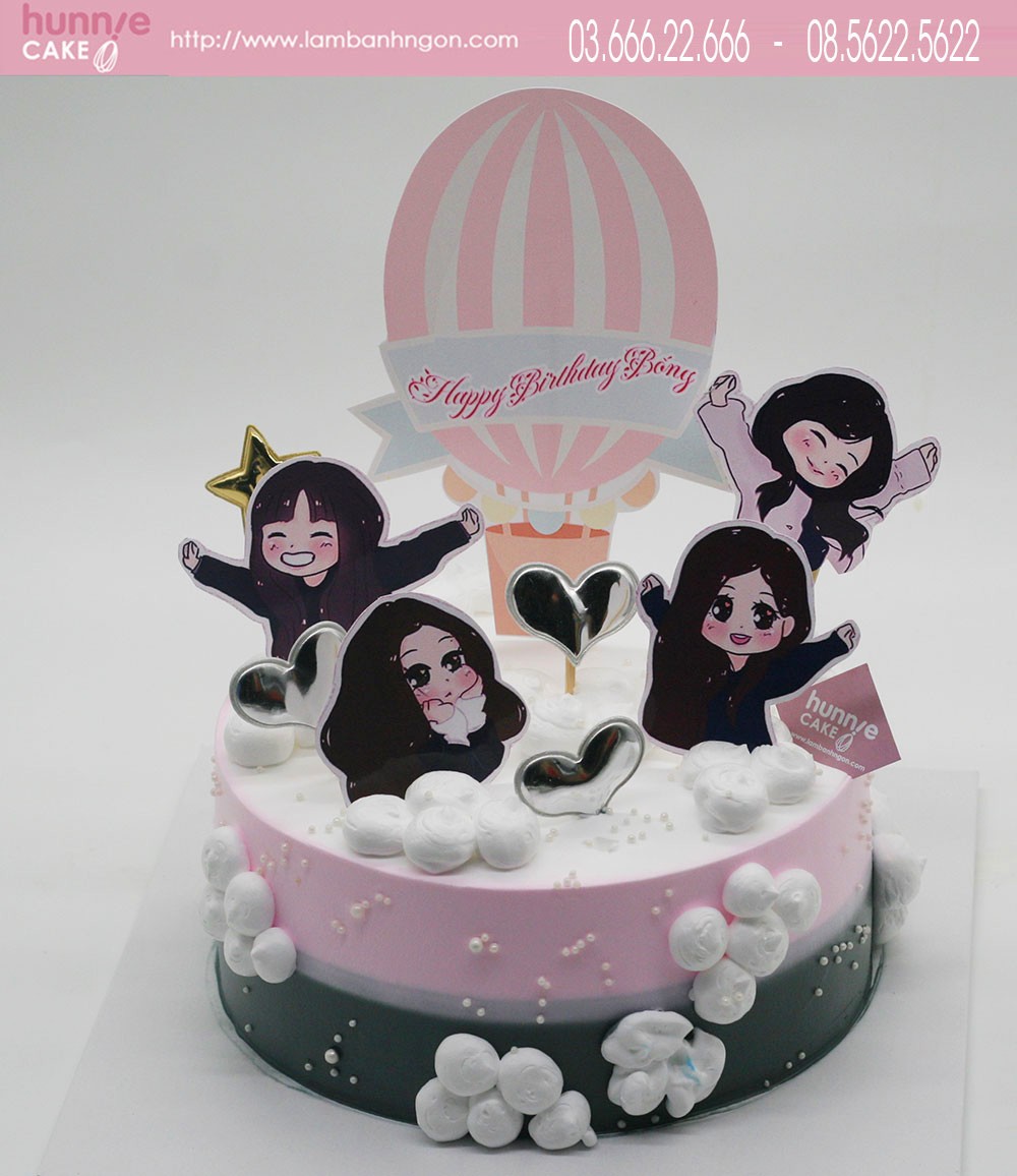 PK457  Bánh sinh nhật cho bé gái hâm mộ BlackPink