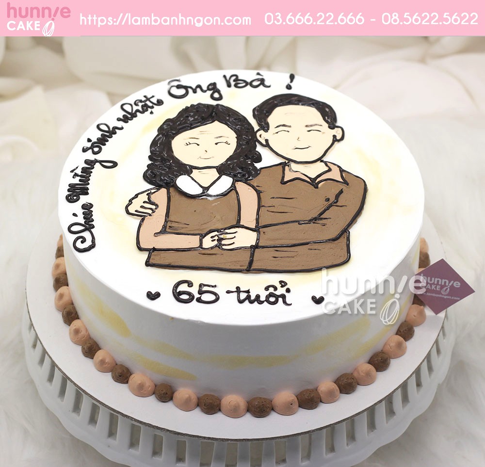 Bánh sinh nhật bố mẹ vợ chồng hạnh phúc tình cảm bên nhau 8374  Bánh sinh  nhật kỷ niệm