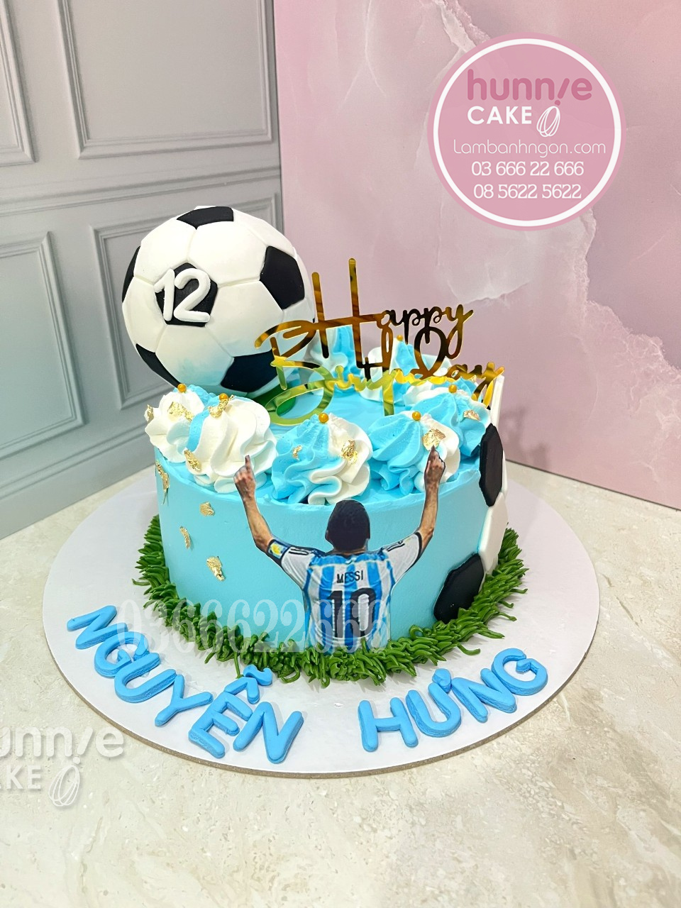 Bánh sinh nhật bóng đá hình Messi đẹp ý nghĩa nhất tặng bé trai 10504 - Bánh ngon đẹp