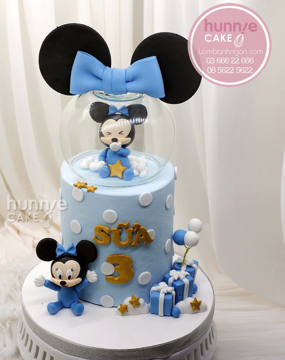 Bánh sinh nhật chuột Mickey ngôi sao ngộ nghĩnh cho bé trai 9388 - Bánh ngon đẹp