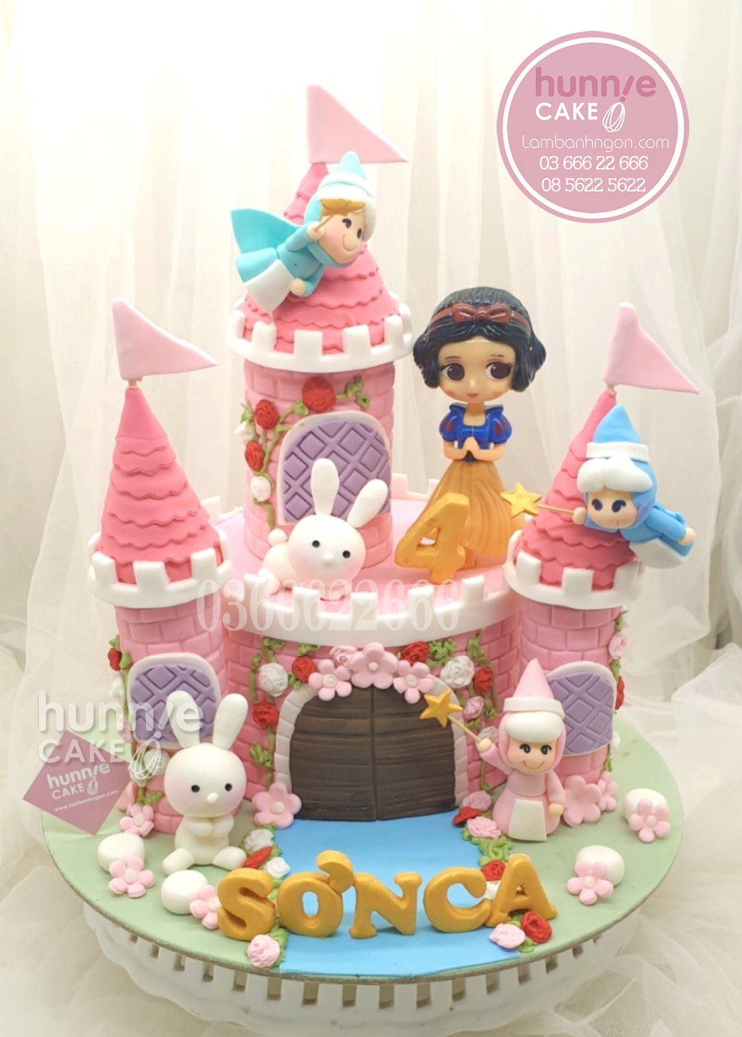 Bánh sinh nhật công chúa bạch tuyết xinh đẹp dành tặng bé gái 10207 - Bánh ngon đẹp