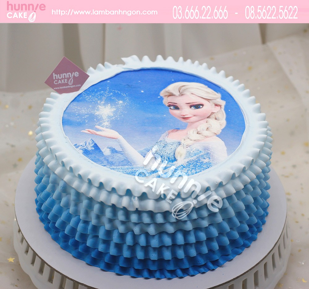 Bánh sinh nhật công chúa Elsa xinh đẹp lỗng lẫy tặng bé gái 8218 - Bánh ngon đẹp