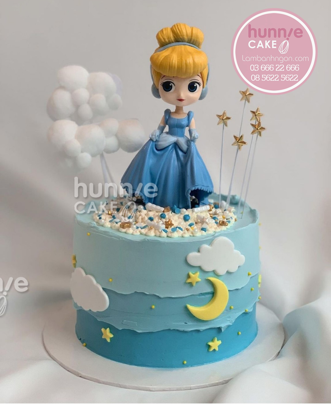 Bánh sinh nhật công chúa lọ lem xinh đẹp tặng bé gái 9622 - Bánh ngon đẹp