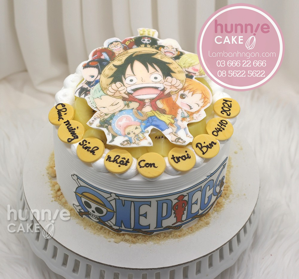 Bánh kem sữa trang trí one piece cướp biển  Tiny Pretty Cake