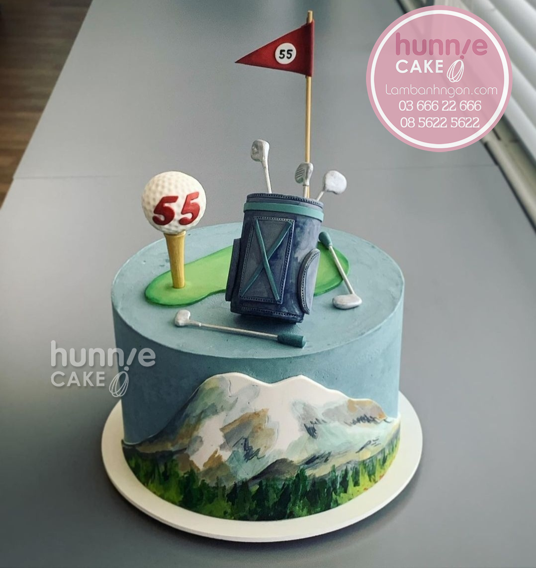 Bánh sinh nhật độc đáo với tạo hình sân golf tặng Bố, tặng chồng, tặng bạn trai ấn tượng 9322 - Bánh ngon đẹp