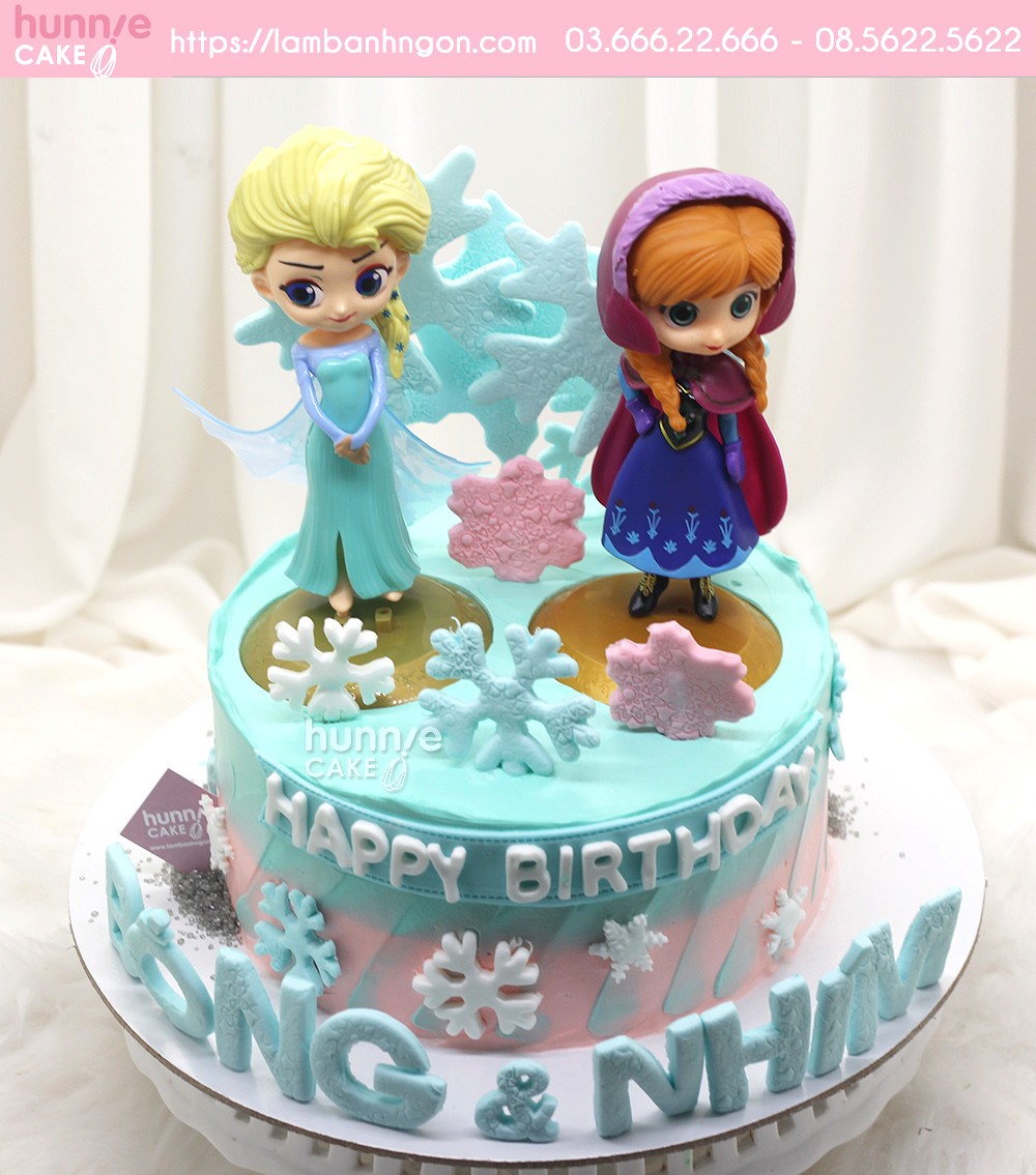 Bánh sinh nhật Elsa, Anna tuyệt đẹp, lạ mắt dành cho bé gái 8530 - Bánh ngon đẹp