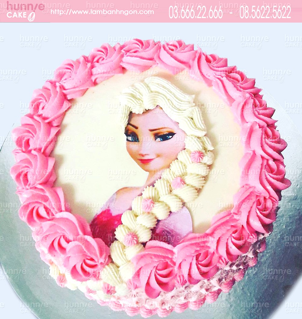 Bánh Sinh nhật Kem tươi Công chúa Váy hồng trắng 45 - HTBakery