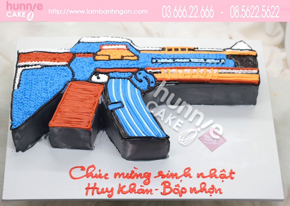 Bánh kem sinh nhật vẽ hình khẩu súng cực ngầu độc đáo tặng bé trai  Bánh  Kem Ngộ Nghĩnh