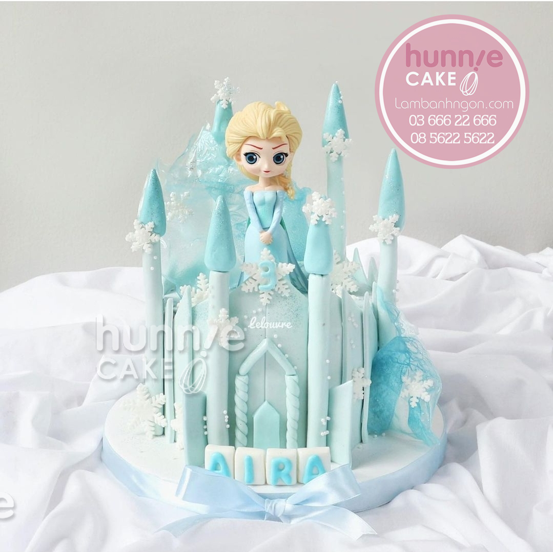 Bánh sinh nhật lâu đài công chúa Elsa đẹp ấn tượng nhất tặn bé gái 9707 - Bánh ngon đẹp