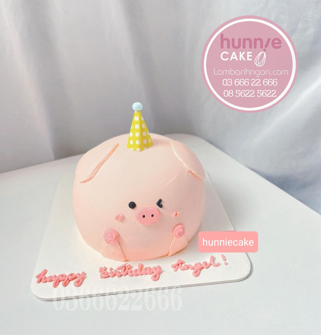 Bánh sinh nhật lợn hồng đẹp đễ thương nhất 10102 - Bánh ngon đẹp