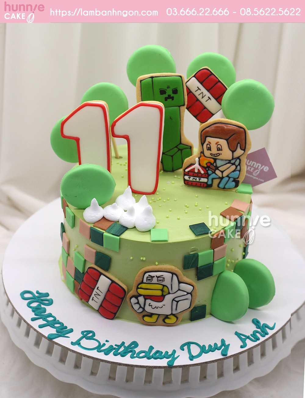 Bánh sinh nhật Minecraft đẹp ấn tượng tặng bé trai 8488 - Bánh ngon đẹp