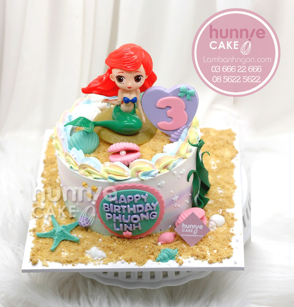 Bánh sinh nhật nàng tiên cá mermaid đẹp tặng cô bé xinh đẹp đáng yêu 9600 - Bánh ngon đẹp