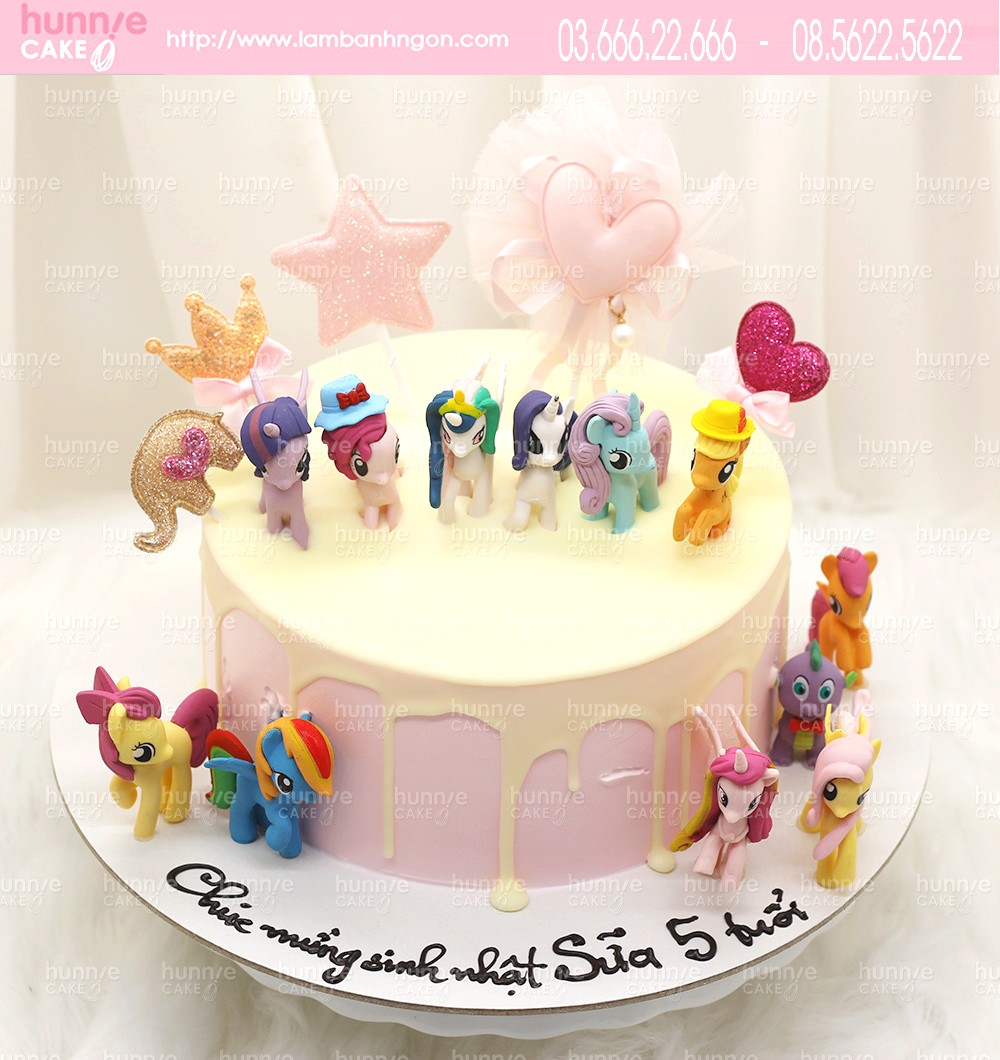 Bánh sinh nhật ngựa pony đẹp ấn tượng cho bé gái 7094 - Bánh ngon đẹp