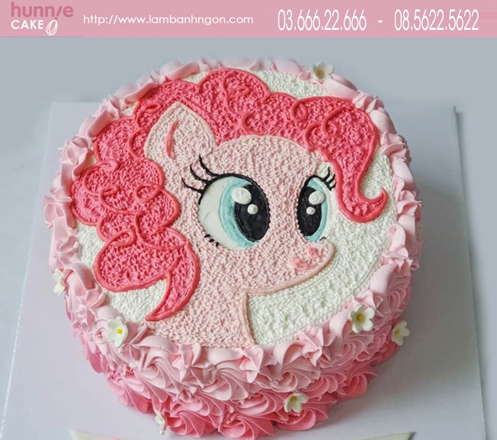 Bánh sinh nhật ngựa pony hồng hào đẹp nhất tháng dành tặng sinh nhật bé gái 7128 - Bánh ngon đẹp