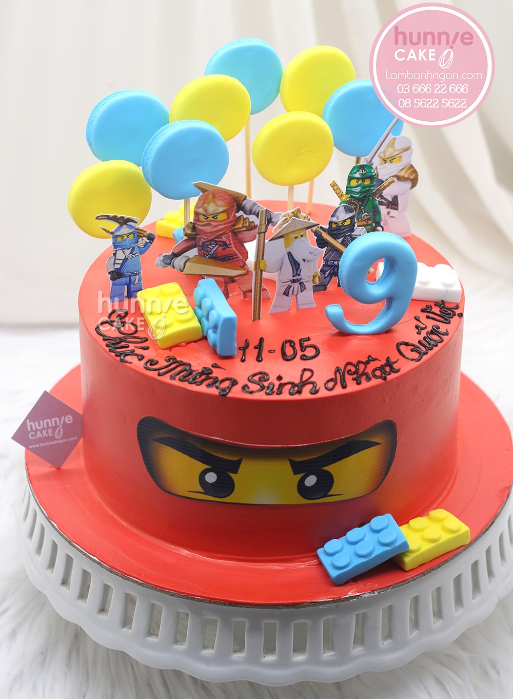 Bánh sinh nhật Ninjago Kai – mang sức mạnh lửa đỏ đẹp tặng bé trai 9126 - Bánh ngon đẹp