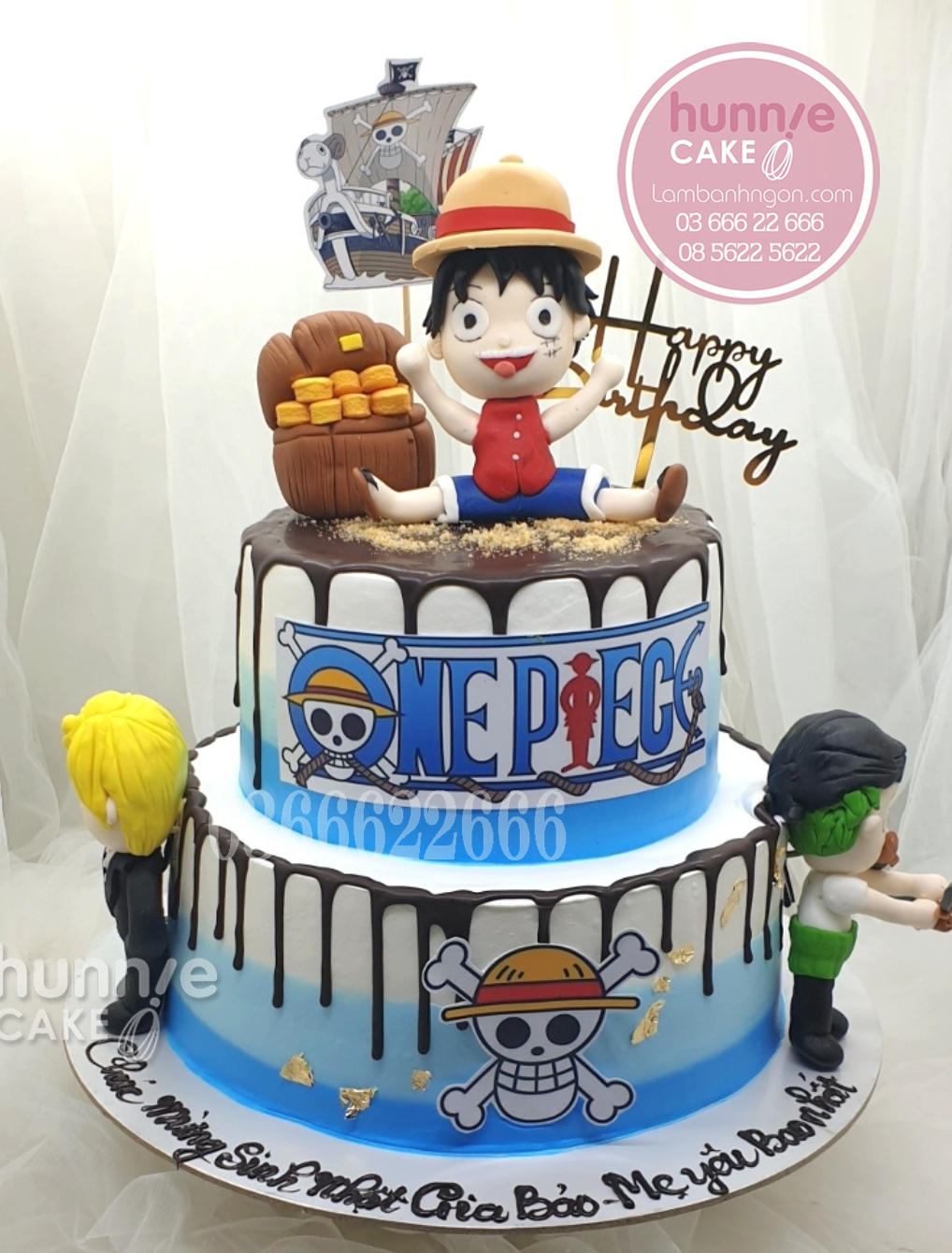 Bánh sinh nhật One Piece Luffy đẹp ý nghĩa tặng bé trai 10190 - Bánh ngon đẹp