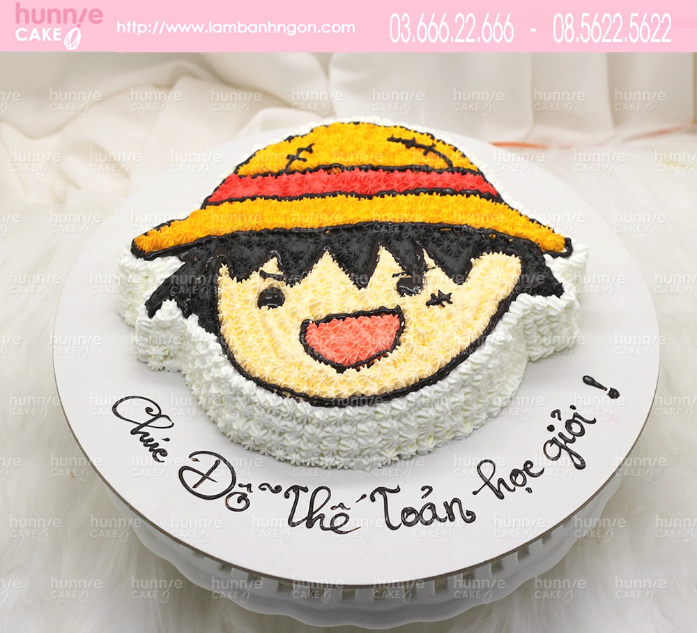 Bánh sinh nhật One Piece Luffy: Bánh sinh nhật One Piece Luffy là một món quà tuyệt vời dành cho các fan hâm mộ của One Piece. Thiết kế bánh độc đáo, tạo hình nhân vật Luffy đang vui đùa sẽ khiến bữa tiệc sinh nhật của bạn thêm phần ý nghĩa và đầy phấn khởi. Hãy đến và trải nghiệm vẻ đẹp của chiếc bánh sinh nhật One Piece Luffy, bạn sẽ cảm thấy thật tuyệt vời.