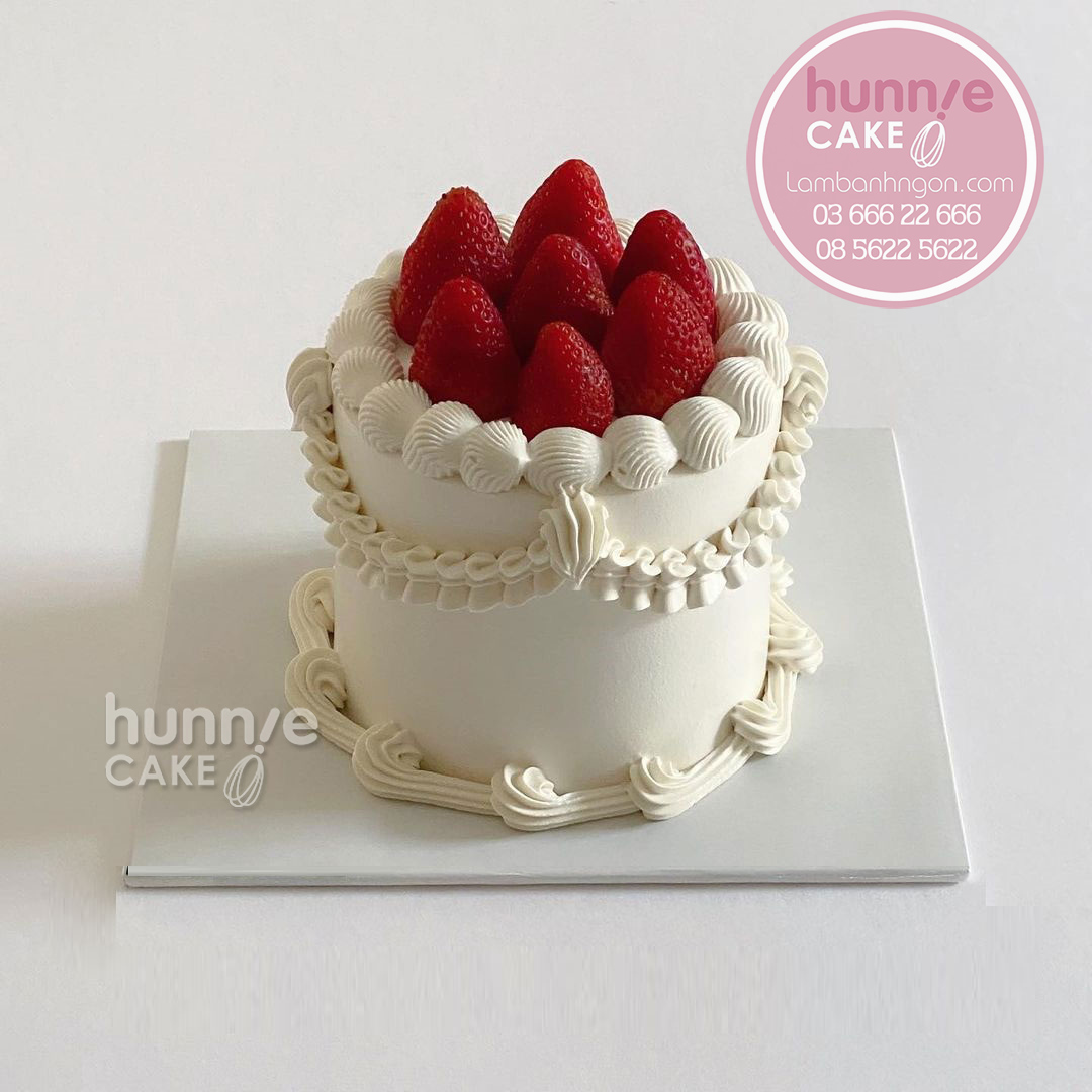 Bánh sinh nhật phong cách Hàn Quốc trang trí dâu tây ngon đẹp 9518 ...