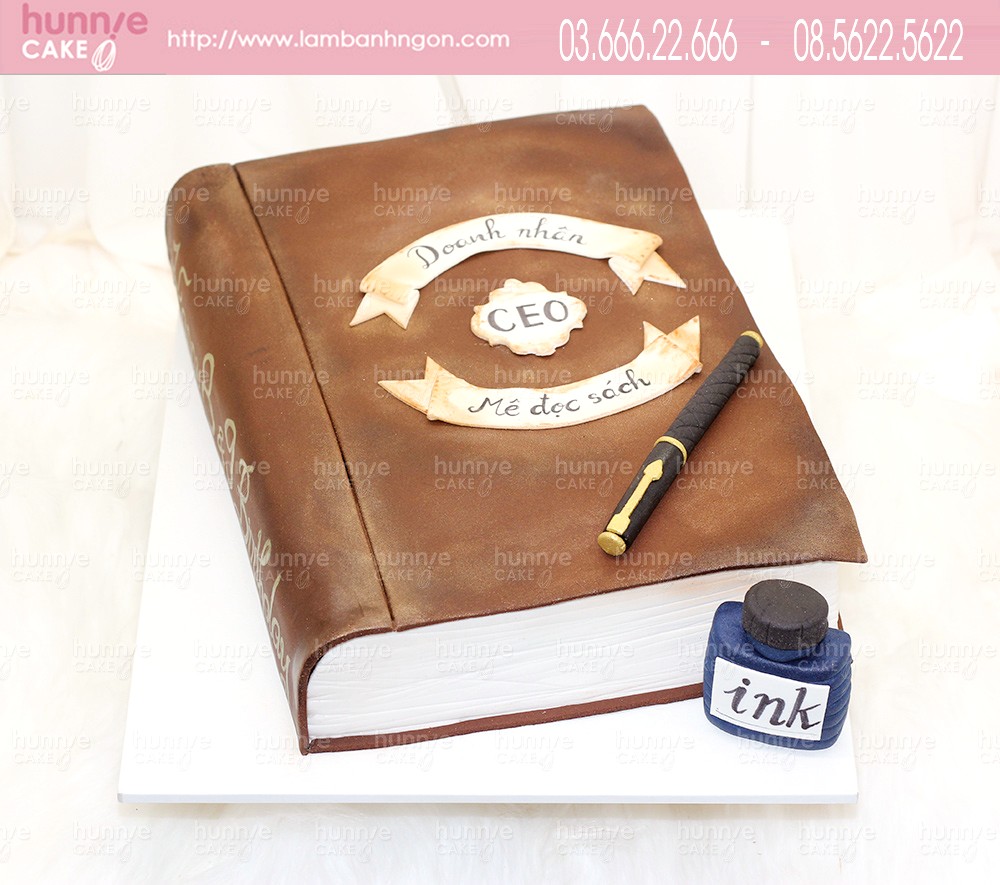 Bánh sinh nhật quyển sách tặng bạn đọc yêu sách 7025 - Bánh ngon đẹp