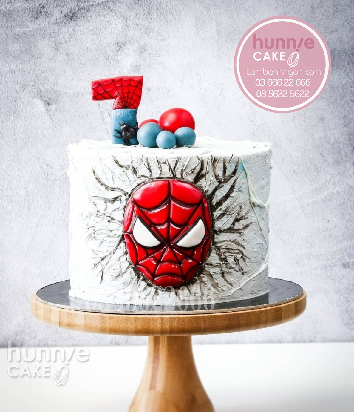 Bánh sinh nhật siêu nhân người nhện đẹp ngầu tặng bé trai 7 tuổi 10067 - Bánh ngon đẹp