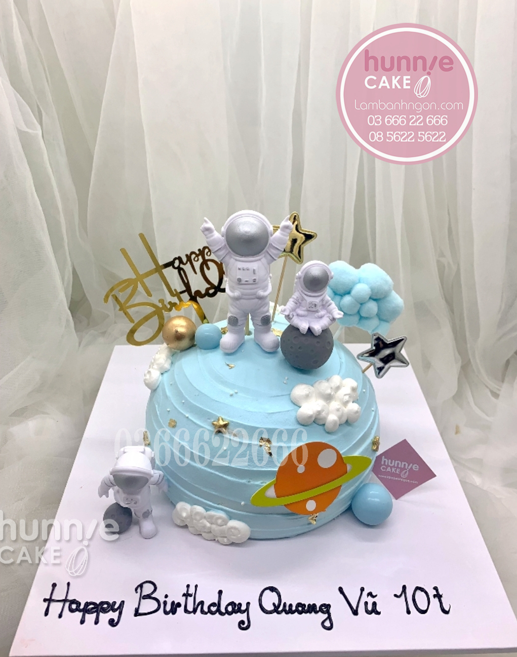 Bánh sinh nhật tàu phiêu lưu vũ trụ thám hiểm không gian đẹp tặng bé trai 10193 - Bánh ngon đẹp