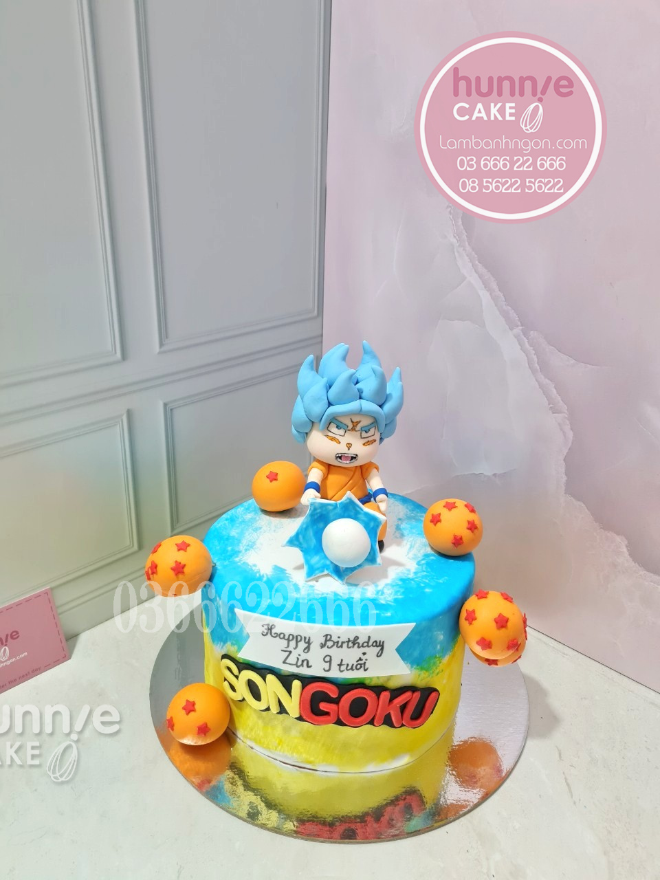 Bánh Songoku đẹp tặng sinh nhật bé trai yêu thích Dragon Bal 10804 - Bánh ngon đẹp