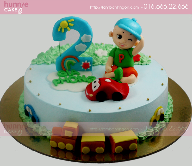 Trang trí sinh nhật cho bé trai 2 tuổi  backdrop sinh nhật 3d   vuatrangtrivn
