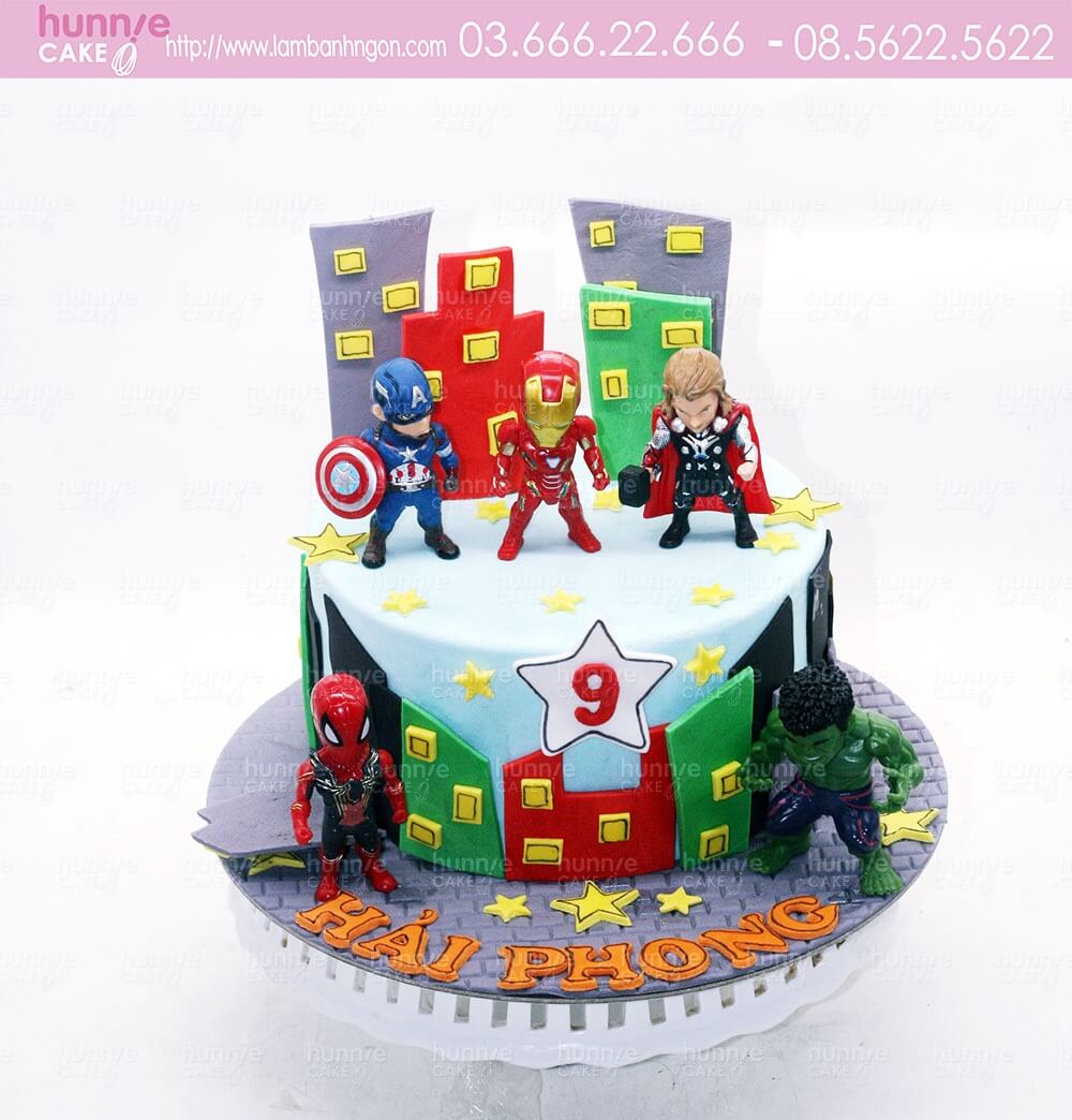 Bánh sinh nhật in hình siêu nhân nhện và bánh nhỏ đáng yêu tặng bé trai |  Bánh Kem Ngộ Nghĩnh