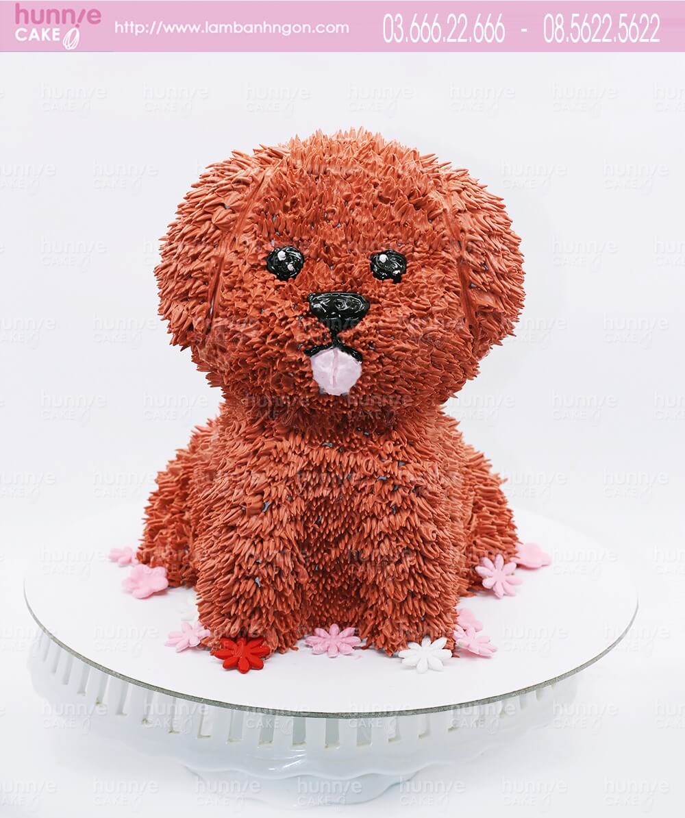 Bánh sinh nhật con chó đáng yêu màu chocolate cho sinh nhật người tuổi Tuất 6153 - Bánh ngon đẹp