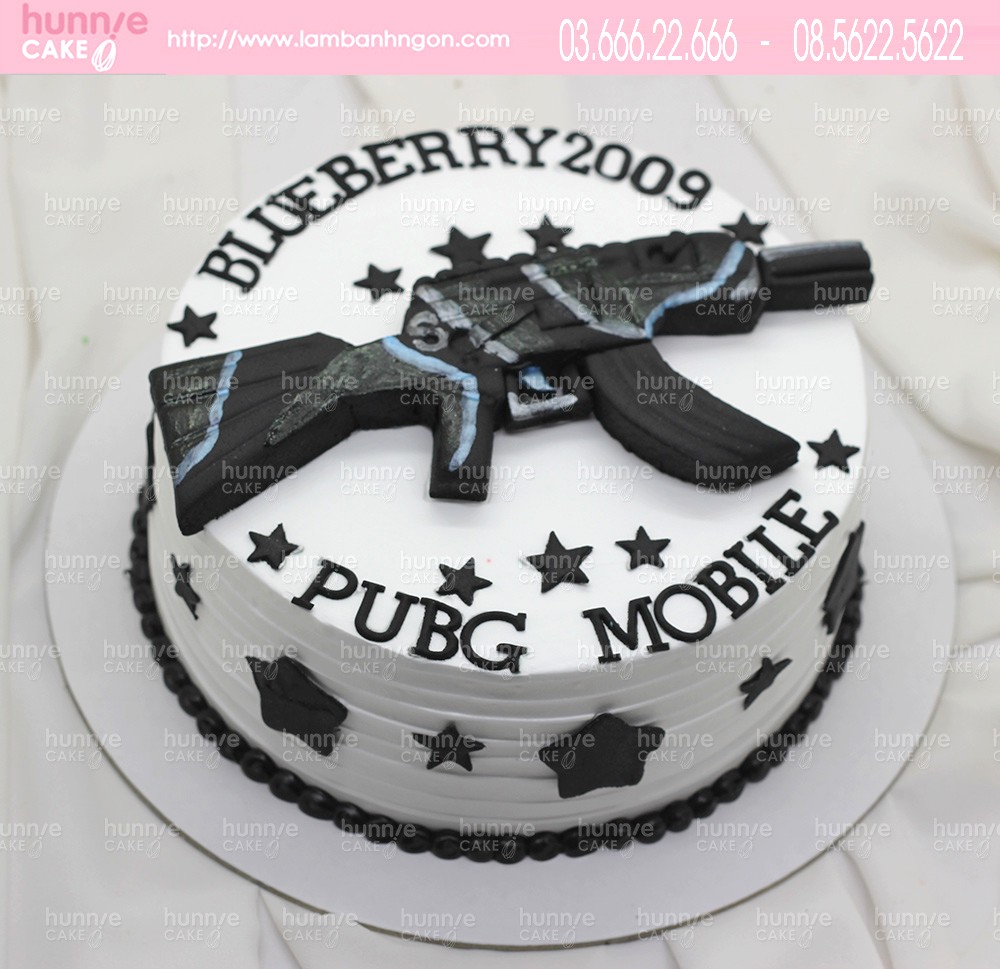 Bánh sinh nhật PUBG Mobile với tên của bạn