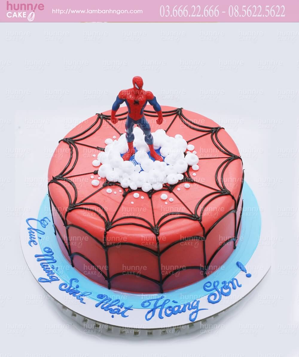 Bánh sinh nhật in hình siêu nhân người nhện viền bánh quế socola tặng bé  trai | Bánh Kem Ngộ Nghĩnh