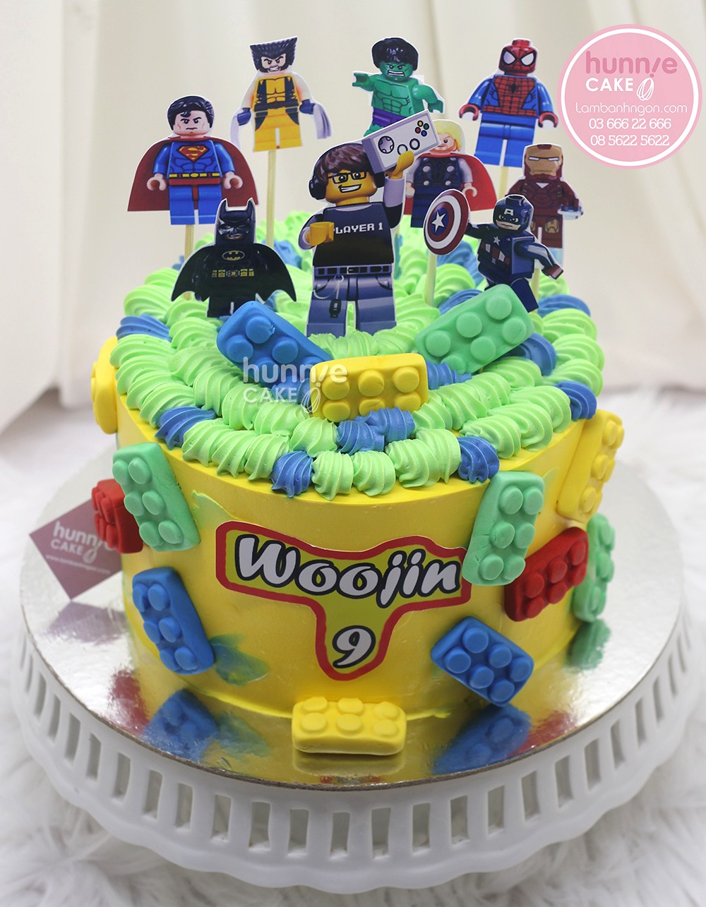 Bánh gato sinh nhật hình lego ngộ nghĩnh dành cho bé 9257 - Bánh ngon đẹp
