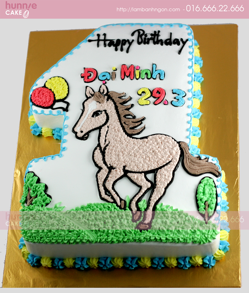 Bánh kem sinh nhật tạo hình con ngựa tuổi ngọ siêu đáng yêu tặng bé gái |  Bánh Kem Ngộ Nghĩnh