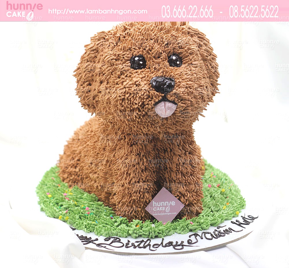 Bánh sinh nhật con chó nâu đẹp ấn tượng dành tặng sinh nhật người tuổi Tuât 6467 - Bánh ngon đẹp
